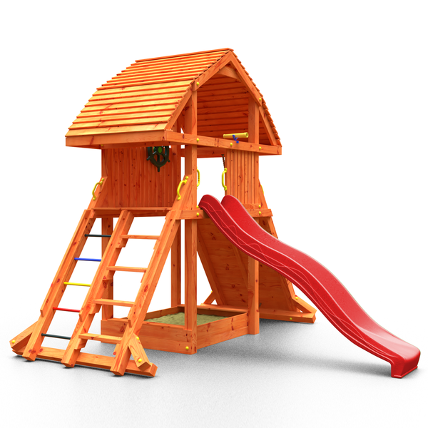 Parque infantil Giant color Teca con casa extra grande