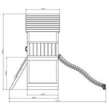 Load image into Gallery viewer, Joy slide for garden in Teak colour with tower and sandpit
