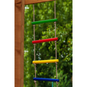 escalera de cuerdas para parque infantil de jardín
