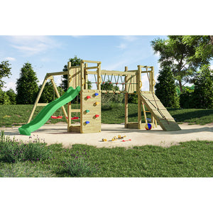 Parque infantil con puente para jardín