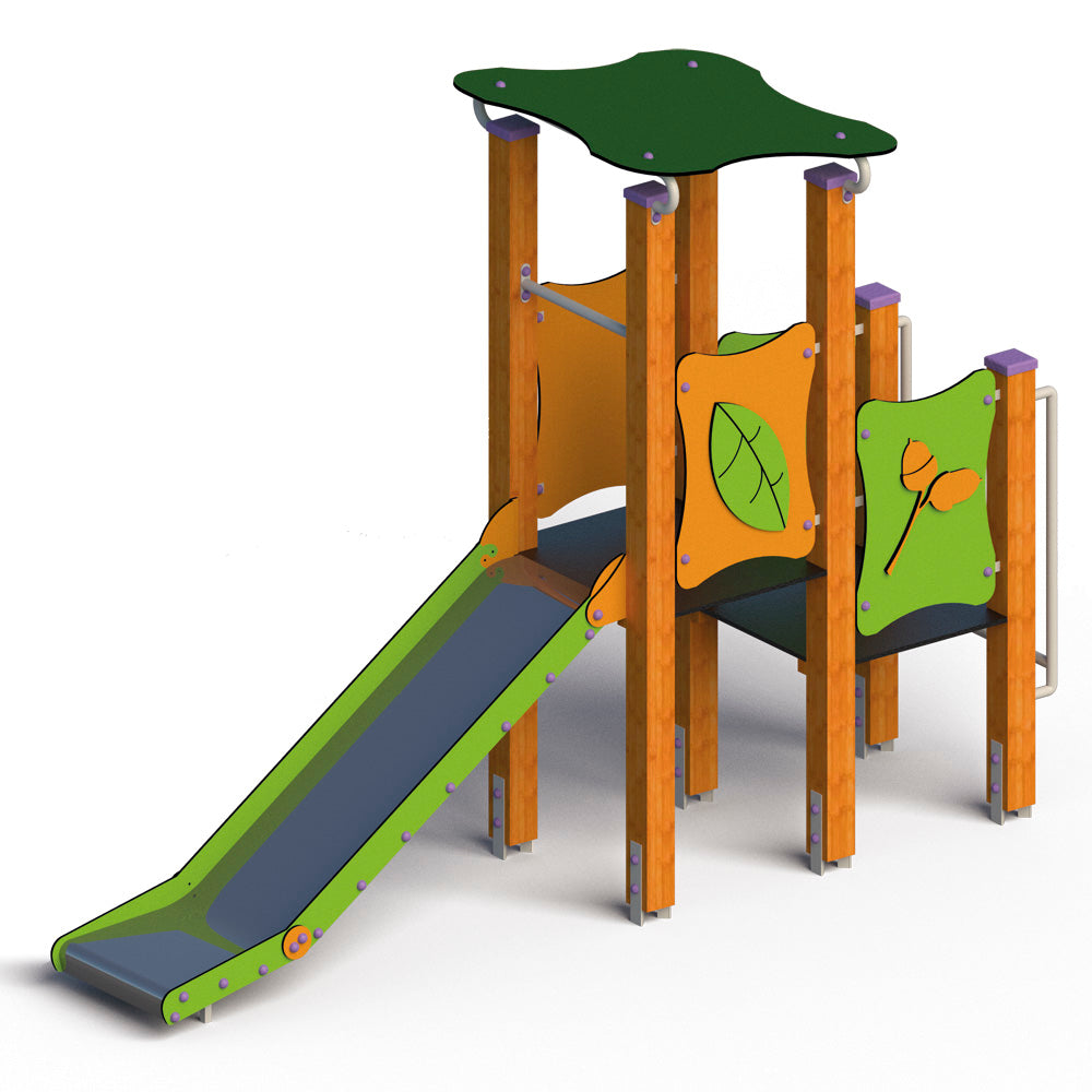 Parque infantil con tobogán homologado Juegoyjardin